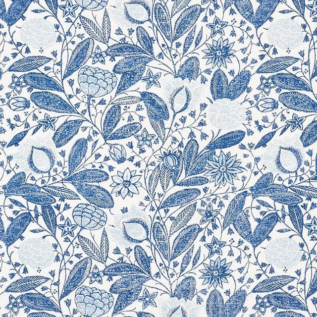 Schumacher Gloria Fabric in Delft For Sale