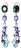 Late 20th Century 14K Rose Gold Vermeil Silver Sapphire Topaz Iolite Designer Drop Earrings, Pair For Sale