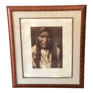 Framed Edward Curtis Head Dress Alsima C 1908 Christopher Cordozo