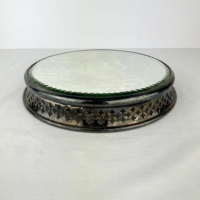 Pairpoint Silver Company Antique Pairpoint Mirrored Plateau 8” For Sale - Image 4 of 10