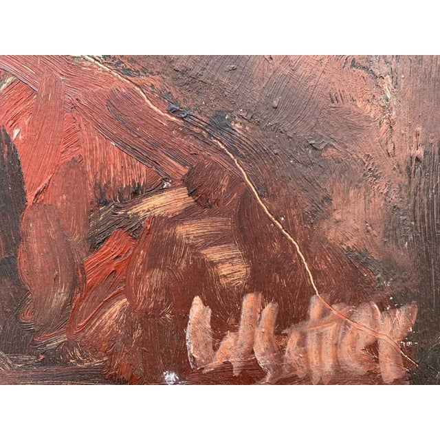 Late 20th Century Late 20th Century Original Vintage Oil Painting on Board, Family, People, Portrait, Signed, Framed For Sale - Image 5 of 10