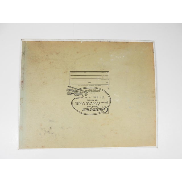 Textile Mid 20th Century Snow Covered Mountain Painting For Sale - Image 7 of 7