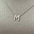 2010s Diamond Letter "M" Pendant Necklace 14k Gold 0.19 TCW Certified For Sale - Image 5 of 12