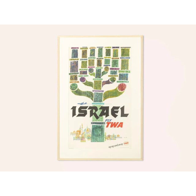 Original Linen Backed Vintage advertising poster by Trans World Airlines (TWA) from the 1960s. Wonderful artwork of the...