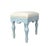 Neoclassical Vintage Neoclassical-Style, Hand-Carved, Upholstered Stool. For Sale - Image 3 of 8