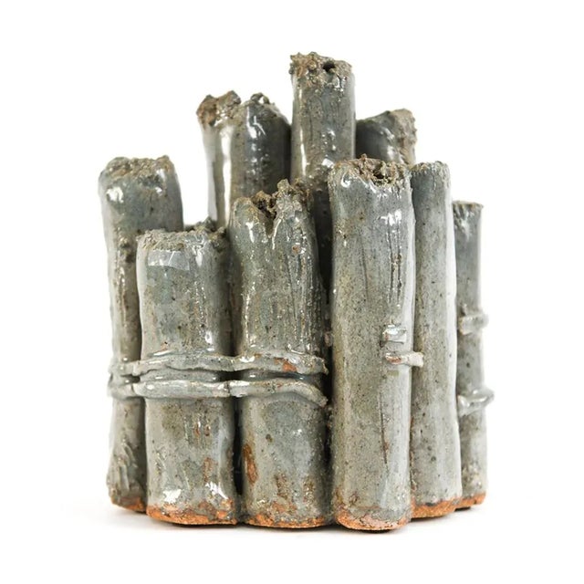 Signed Abstract Studio Ceramic Sculpture For Sale - Image 4 of 6