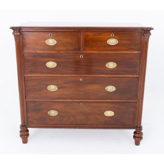 Antique Victorian Chest of Drawers in Mahogany, 1860 For Sale - Image 5 of 5