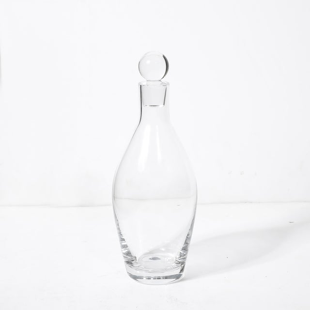 Mid-Century Modern Mid-Century Modernist Villeroy & Boch Crystal Decanter W/ Spherical Stopper For Sale - Image 3 of 9