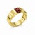 Garnet Solitaire Ring for Men Silver, Gold, Size 9.5 For Sale - Image 4 of 6
