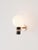Magda ii wall lamp in brass, aluminum & blown glass by studio marine breynaert. Dimensions: w 15 x d 19 x h 23.5 cm....