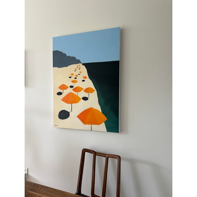 A large scale version of a piece I painted 5 years ago, "Aperol Spritz", this is an abstract depiction of four things that...