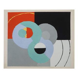 Sonia Delaunay, Abstract Harmony with Three Spheres, Lithograph and Stencil For Sale