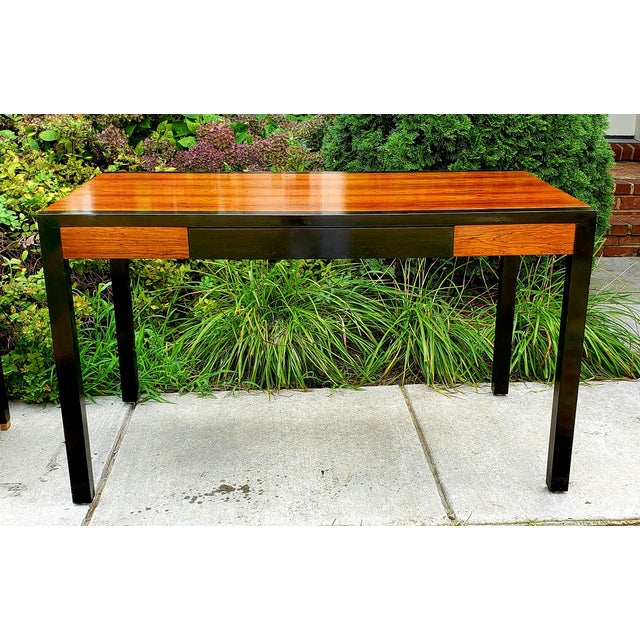 Brown Mid-Century Modern Harvey Probber Mahogany & Rosewood Writing Desk For Sale - Image 8 of 8