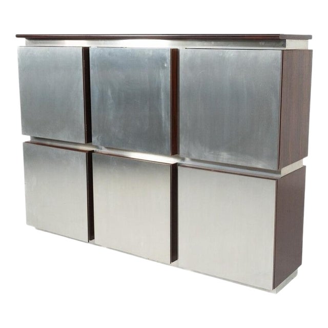 Mid-Century Modern Shelve in Wood and Metal from Acerbis, Italy, 1970s For Sale