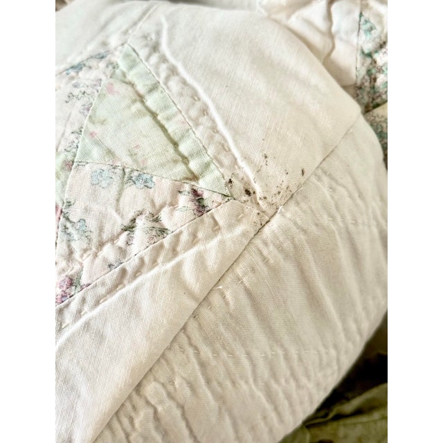 Vintage Handmade Patchwork Teddy Bear, Quilt Fabric Stuffed Animal, Folk Art Plush For Sale - Image 9 of 12