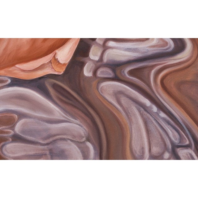 2000s "Flamingo" Large Gallery Wrapped Oil Painting by Judith Moore For Sale - Image 9 of 9