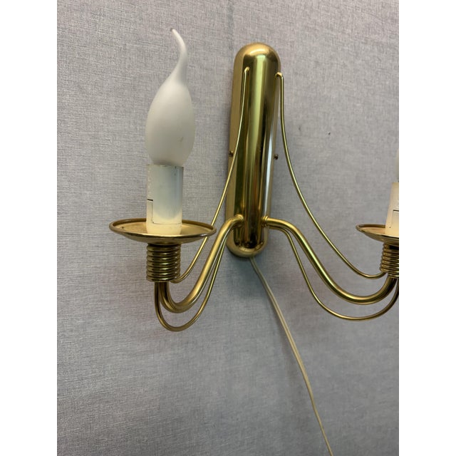 Metal Double Wall Lamp attributed to E. R. Nele for Temde, 1960s For Sale - Image 7 of 18