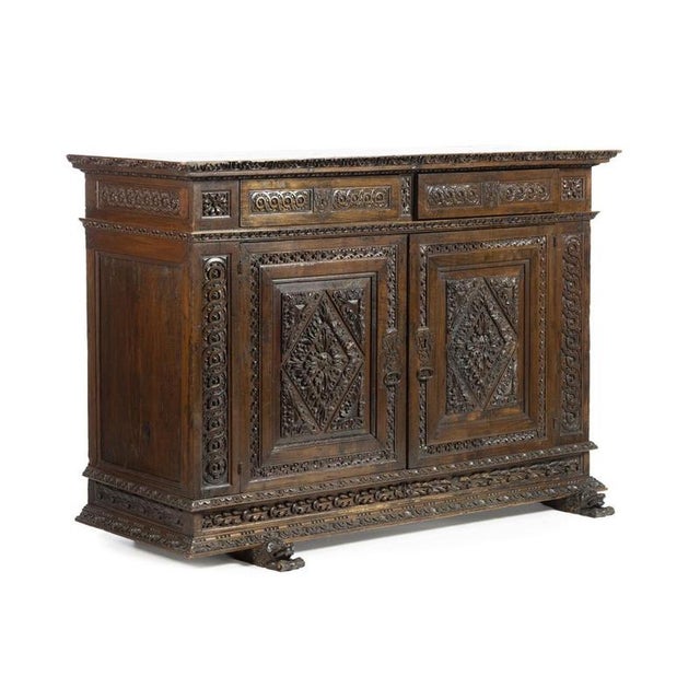 Antique Portuguese Credenza in Chestnut, 1700s For Sale - Image 6 of 6