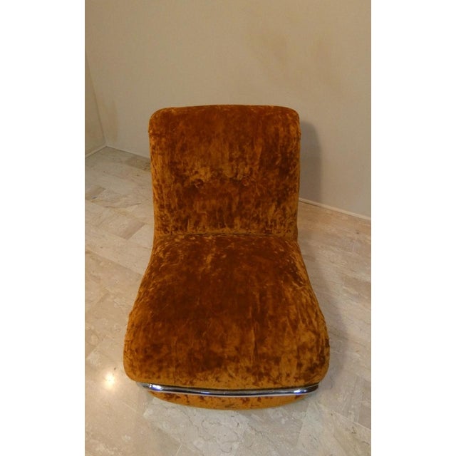 Orange Modular 3-Seater Sofa in Steel and Velvet by Adriano Piazzesi, Italy, 1970s, Set of 3 For Sale - Image 8 of 15
