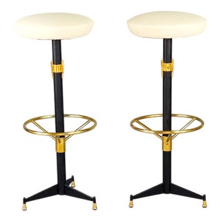 Bar Stools by Luigi Scremin, 1950s, Set of 2 For Sale