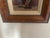 1920s Folk Art Turkish Cobbler (Köşker) Oil Painting & Larson Juhl Burl Wood Frame For Sale - Image 4 of 7