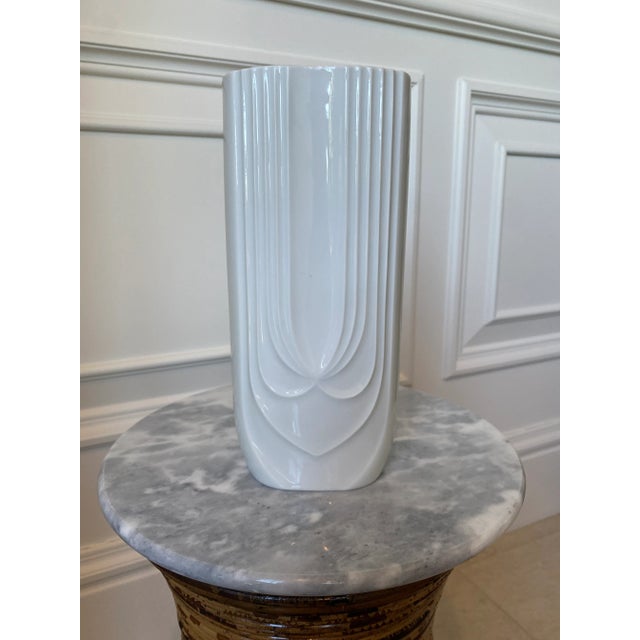 Mid-Century Modern 1970’s Hutschenreuther Art Deco Revival Vase For Sale - Image 3 of 7