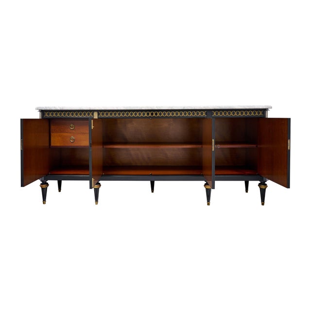 Grande Louis XVI Ebonized Buffet, French Antique, Circa 1920 For Sale In Austin - Image 6 of 9