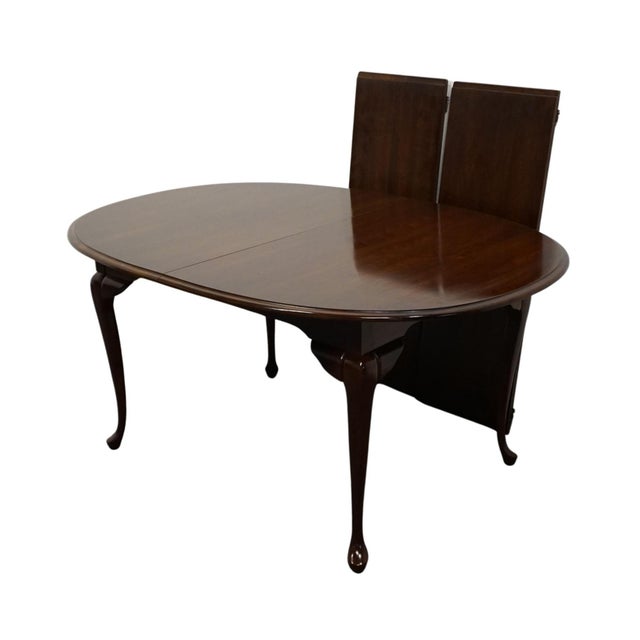 Brown Cresent Furniture Solid Cherry Traditional Style 90" Oval Dining Table For Sale - Image 8 of 11