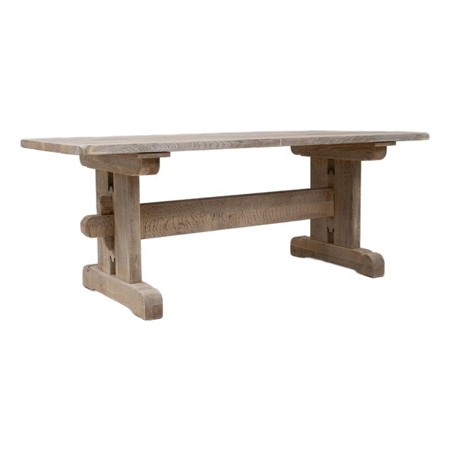 Mid 20th Century France Tan Wood Dining Table For Sale