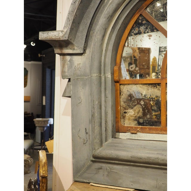 A wonderful and unique way to repurpose an architectural element, this zinc dormer has been fitted with antiqued glass,...