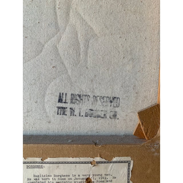 Guglielmo Borghese Oil on Canvas Painting For Sale - Image 11 of 11