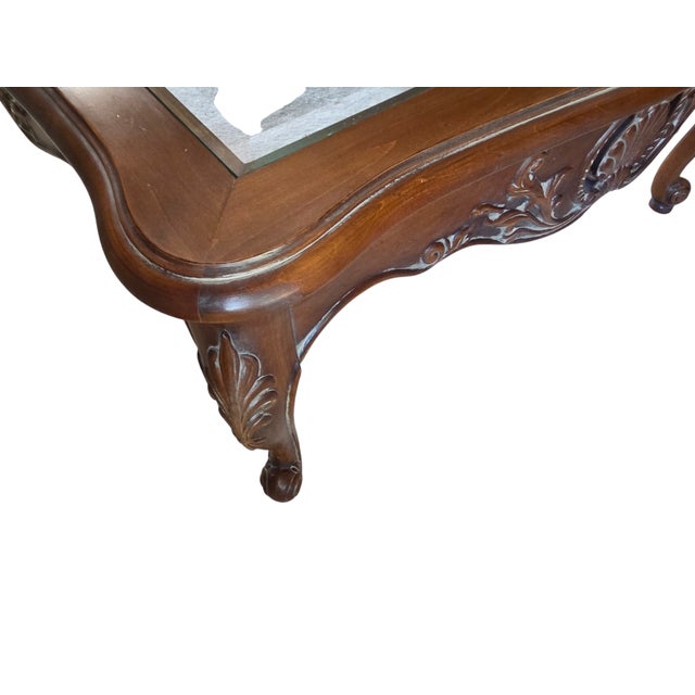 1990s Ethan Allen Coffee Table Legacy French Country Louis XV Style For Sale - Image 11 of 16