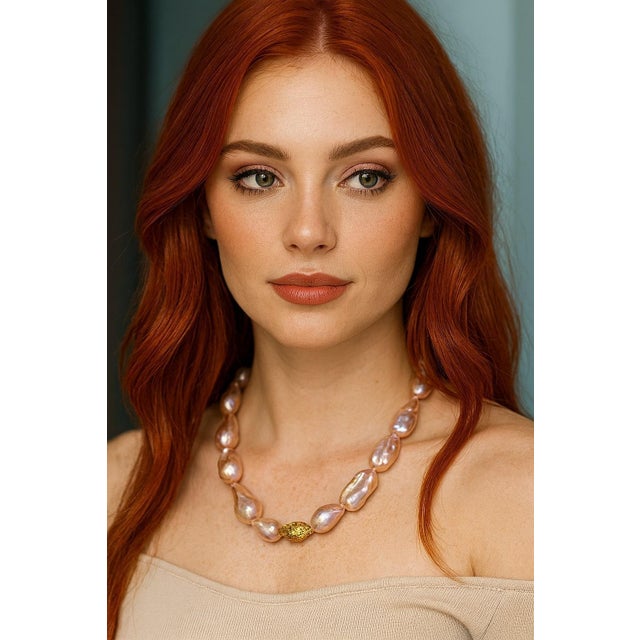 Bochic “Capri” Vintage Pearl & Multi Gem Necklace Set in 18K & Silver For Sale In New York - Image 6 of 9