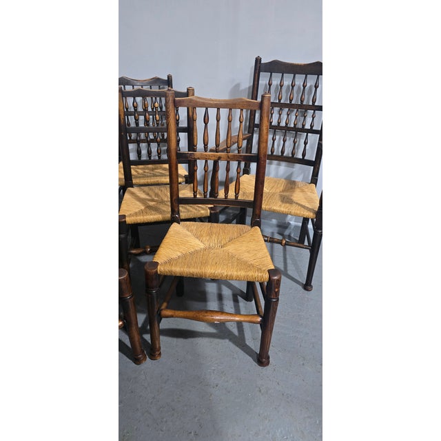 Harlequin Kitchen Dining Chairs, 1880, Set of 8 For Sale - Image 4 of 16