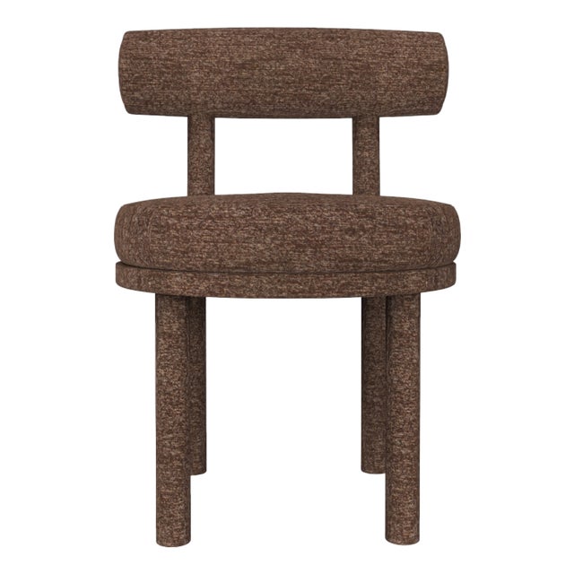 Moca Chair in Tricot Brown Fabric by Studio Rig for Collector For Sale