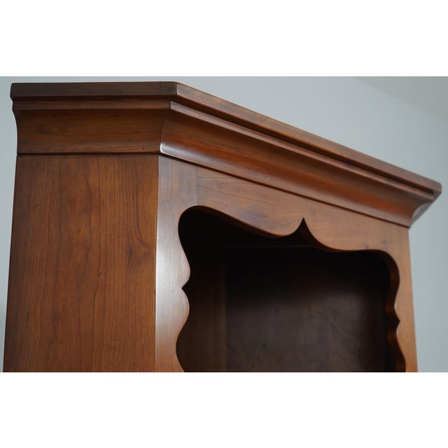 Brown Pair of Stickley Cherry Valley Open Corner Cabinets For Sale - Image 8 of 18