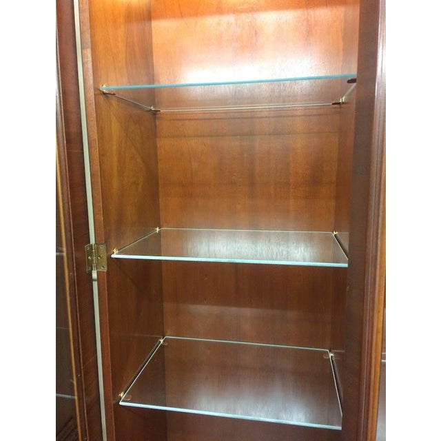 Hickory Furniture Breakfront Cabinet by Hickory Furniture (American Masterpiece by Hickory). Two Piece Cabinet For Sale - Image 4 of 12