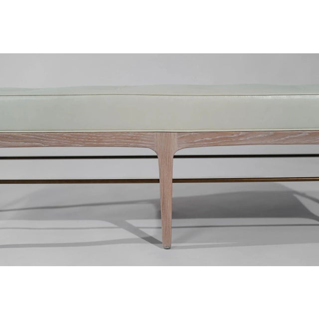 Carlos Solano-Granda Linear Bench in Limed Oak and Bronze Series 60 For Sale - Image 10 of 12