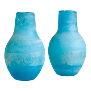 Murano Glass Vases from Bisazza, 1980s, Set of 2 For Sale