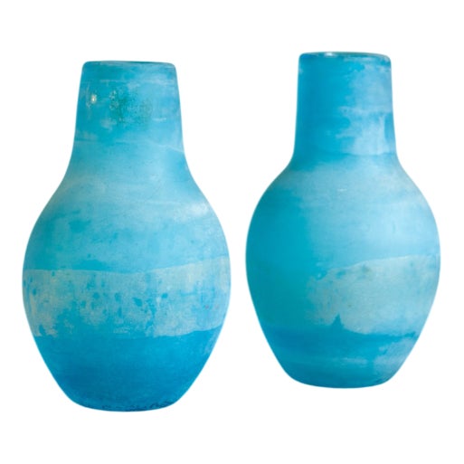 Murano Glass Vases from Bisazza, 1980s, Set of 2 For Sale