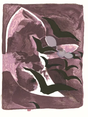 Original 1964 Lithograph "Les Oiseaux De Nuit" (Birds of the Night) by Georges Braque