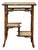 English 1920s Bamboo and Woven Rattan Side Table with Sectioned Shelves For Sale