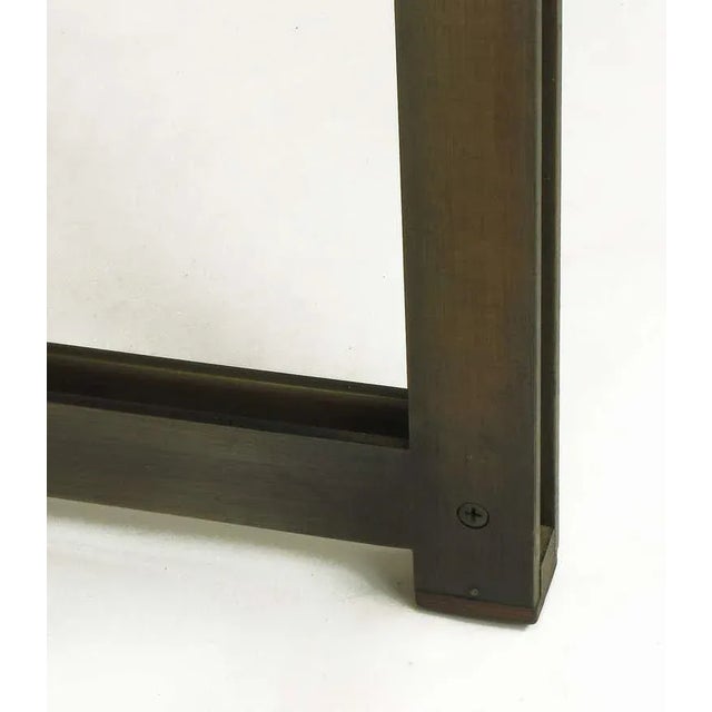 Tom Lopinsky for Dunbar Bronze, Rosewood and Smoked Glass Coffee Table For Sale - Image 9 of 11