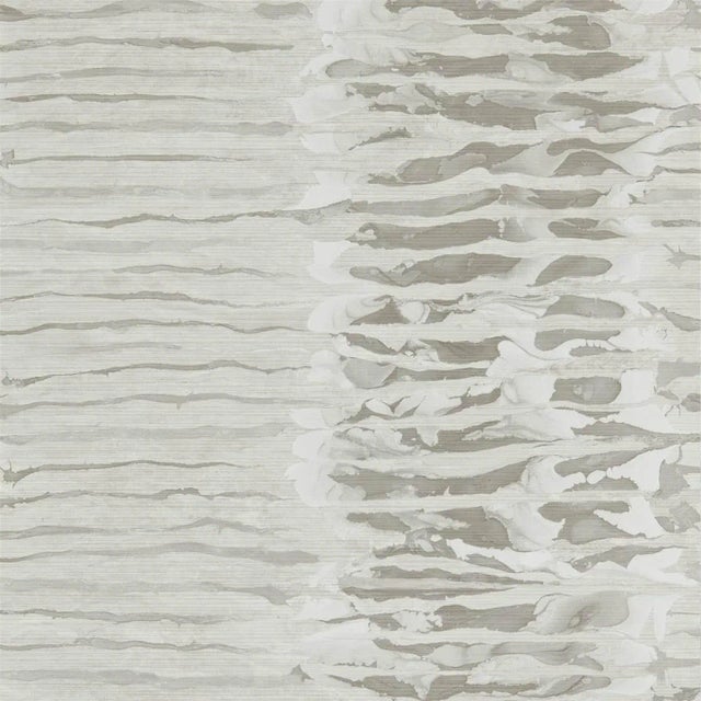 Harlequin Ripple Stripe Wallpaper in Mist - a Sample For Sale