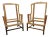 Chippendale Style Benchmade Tiger Maple Wing Chairs - a Pair For Sale