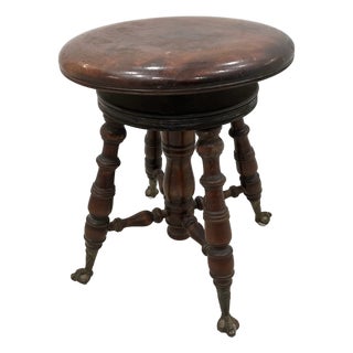 Late 19th Century Antique Piano Stool For Sale