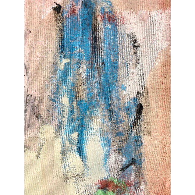 Beige Contemporary Abstract Acrylic on Raw Canvas Painting "Spring in Alsace (Upside Down)" by Laura Basterra Sanz For Sale - Image 8 of 12