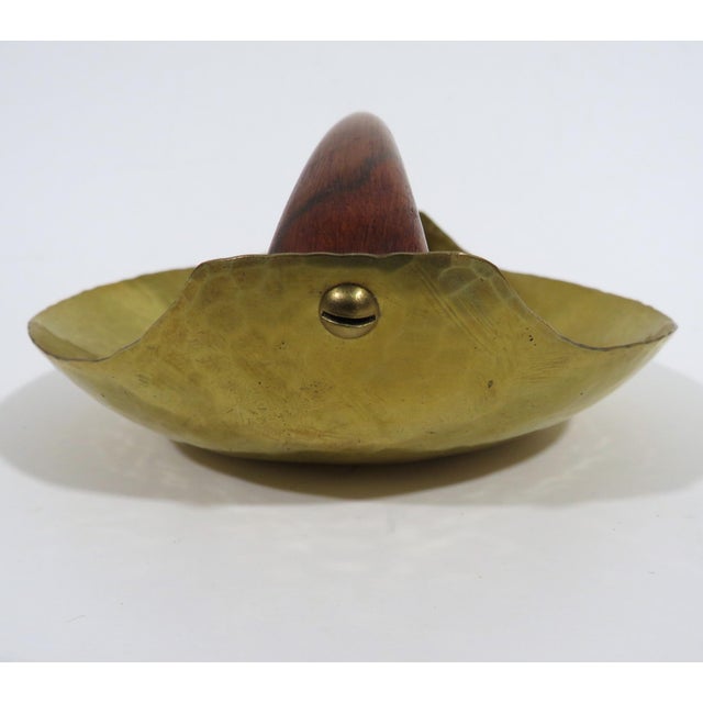 Hein Matten Brass & Teak Bowl For Sale - Image 4 of 6