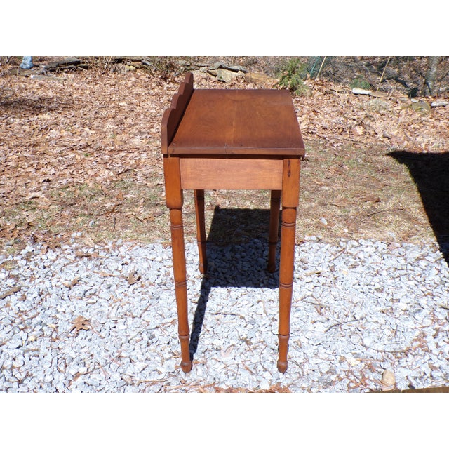 Vintage Maple Country Farmhouse Console Server Dressing Table Writing Desk For Sale - Image 13 of 14