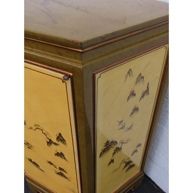 Hollywood Regency Chinoiserie Painted Buffet Sideboard Storage Cabinet 6624 For Sale - Image 10 of 18